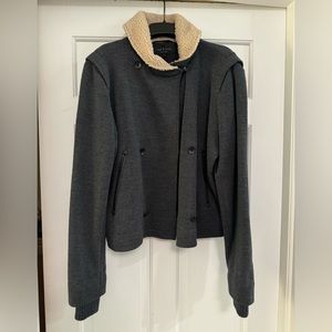 Rag&Bone lamb leather and suede wool coat